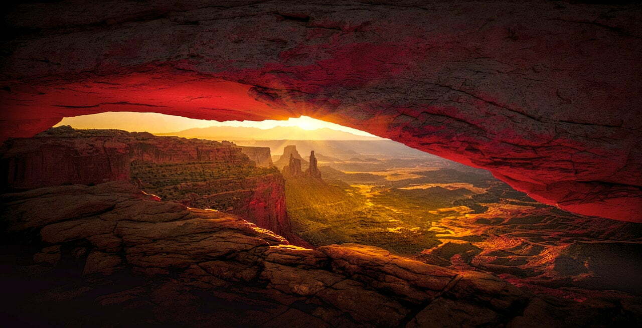 a large red cave